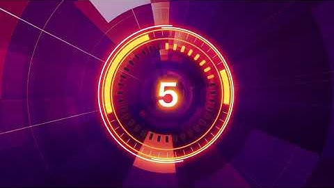 Abstract Sci-Fi Futuristic HUD Countdown 4K Stock Footage || Video Clip