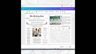 Newspaper Wedding Invitation Template | Editable | Canva Template #shorts