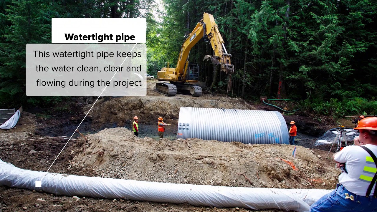 Salmon Habitat Restoration Culvert Replacement Timelapse YouTube