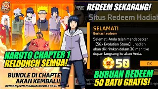 NARUTO PART 1 RELOUNCH SEMUA ! 😱 KODE REDEEM FF TERBARU   50 BATU INCUBATOR GRATIS!