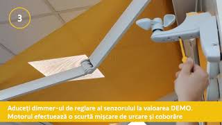 Senzor Somfy de vant | Eolis io | Asocierea cu motorul pentru copertina