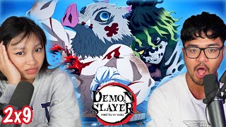 YO WHAT JUST HAPPENED?!? | Girlfriend Reacts To Demon Slayer 2X9 REACTION!