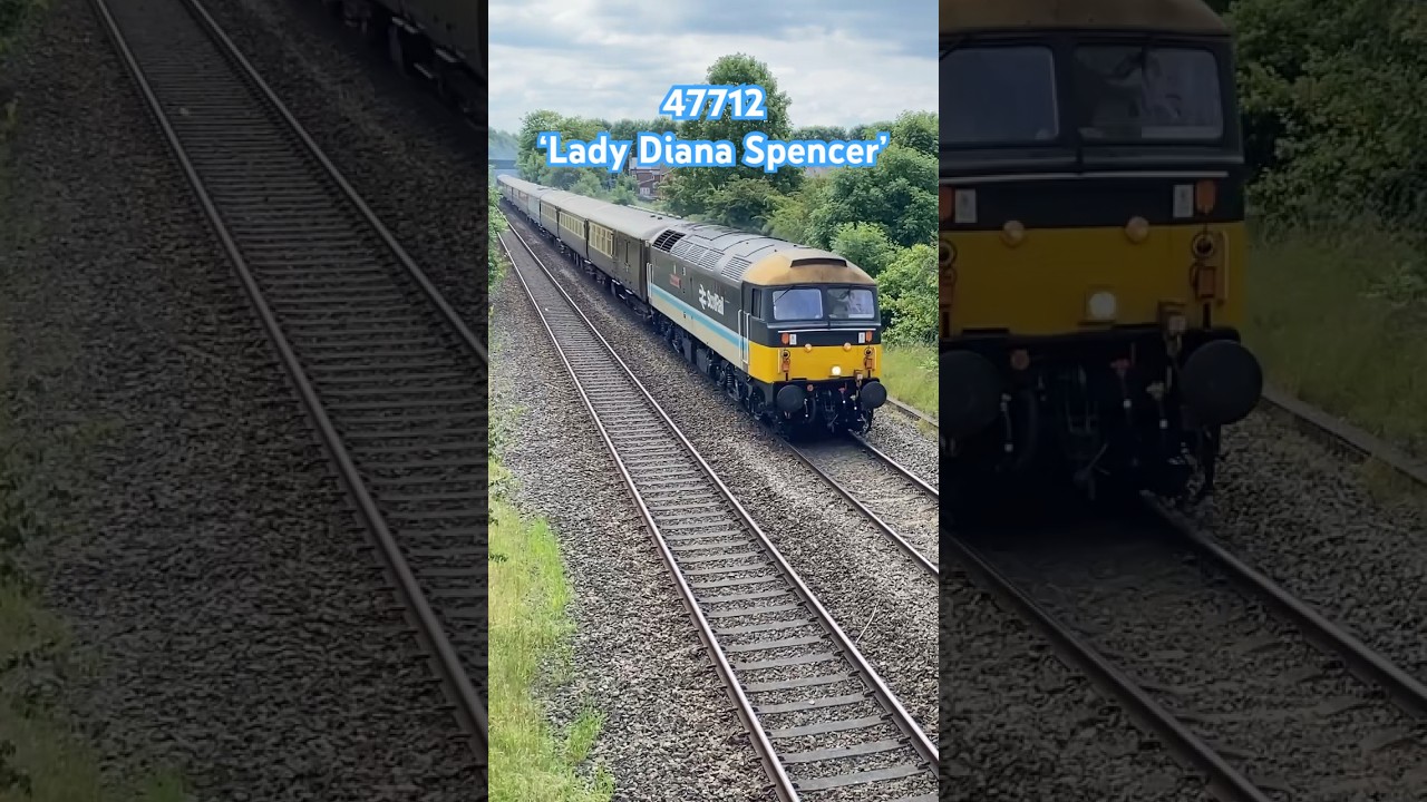47712 ‘Lady Diana Spencer’ & 47593 ‘Galloway Princess’ On The Snowdonia Statesman Railtour