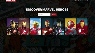 Marvel Website -Marvel Comics API ,  React Js , Responsive Design
