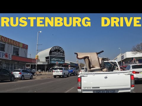 Rustenburg - Driving around the CBD - Northwest Province, South Africa