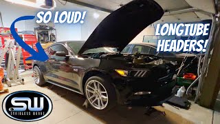 Stupid Loud Mustang GT Longtube Header Install!!