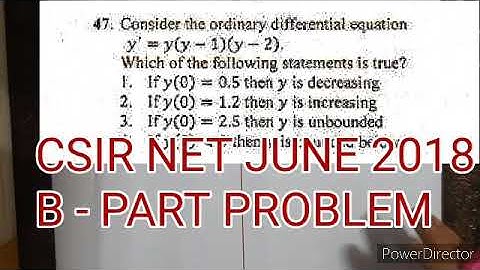 ODE problem 1 (CSIR NET JUNE 2018)