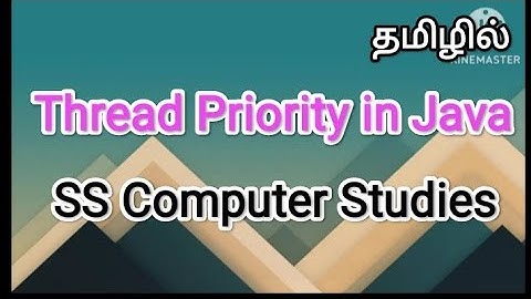 Thread priority in java | Java in tamil #sscomputerstudies, #javaprogramming , #threadpriority