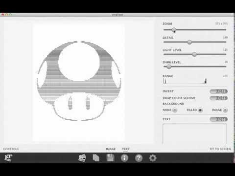 VeraType - Typing a note in the shape of an image