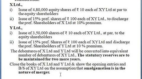 M& A - Solved  problem in the nature of merger