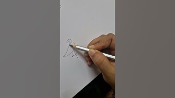 Simple flamingo drawing with number 34 #NumberDrawing #DrawingShorts #ArtShorts #DrawingReels