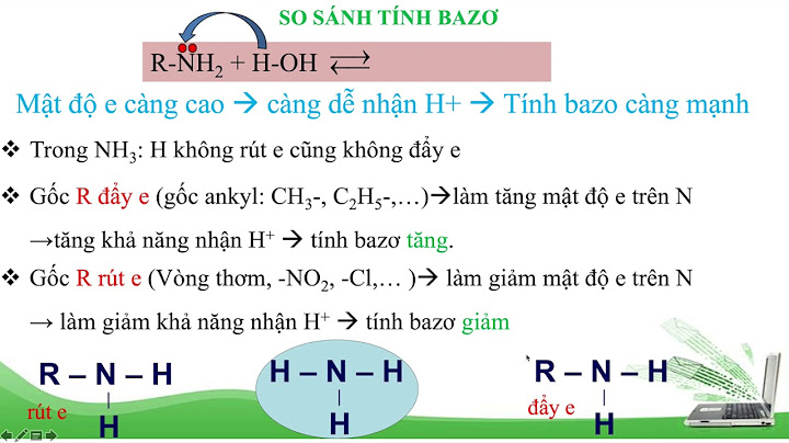 So sánh tinh bazo các chất hữu cơ