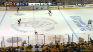Craig Smith Wrist Shot Goal 5-2 Chicago Blackhawks Vs Nashville Predators April 17 2015 Nhl