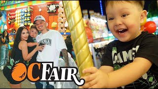 1ST TIME AT THE OC FAIR AS A FAMILY! *HIS REACTION WAS PRICELESS*