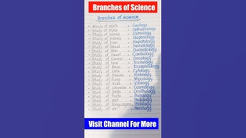 📌 Branches of Science #shorts #branchesofscience #careerguidance