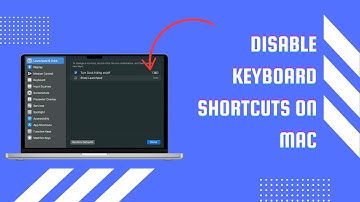How to Disable Keyboard Shortcuts on Mac