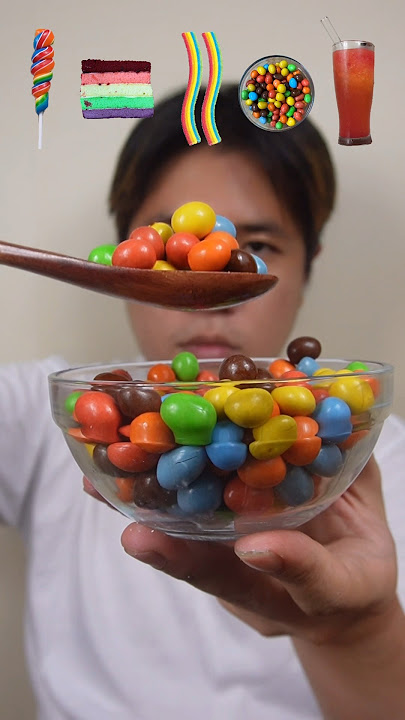 EATING VARIOUS RAINBOW 🌈 COLOR FOOD #asmr #mukbang #shorts