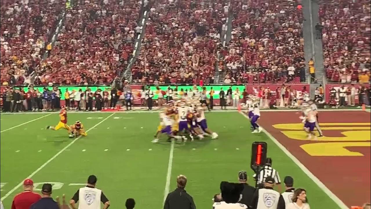 USC vs Washington Extra point attempt YouTube
