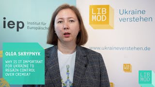 Why is it important to regain control over Crimea? - Olga Skrypnyk at Crimea Breakfast Debate