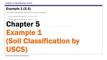 Chapter 5 Classification of Soil - Example 1 Soil Classification by USCS