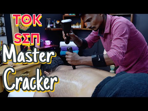 Master Cracker Tok-Sen Back Body massage - ASMR Indian barber & Massage