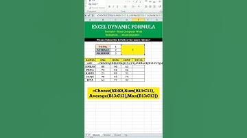 Excel Formula Hacks | Dynamic Excel Formula #excel #viral #youtubeshorts #trending