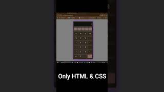 🔥 Stylish Calculator Using Only HTML & CSS | Advanced UI Design Tutorial #uidesignlearning #htmlcss