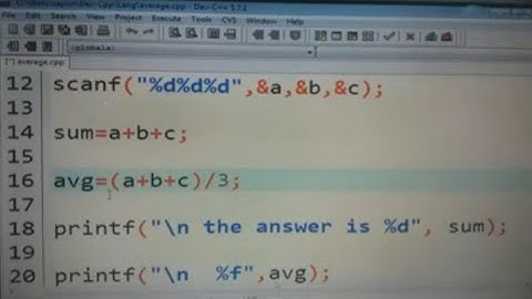 খুব সহেজই C programming- শেখা। তিনটা  সংখ্যার যোগফল ও গড়।  ১ম অংশ।