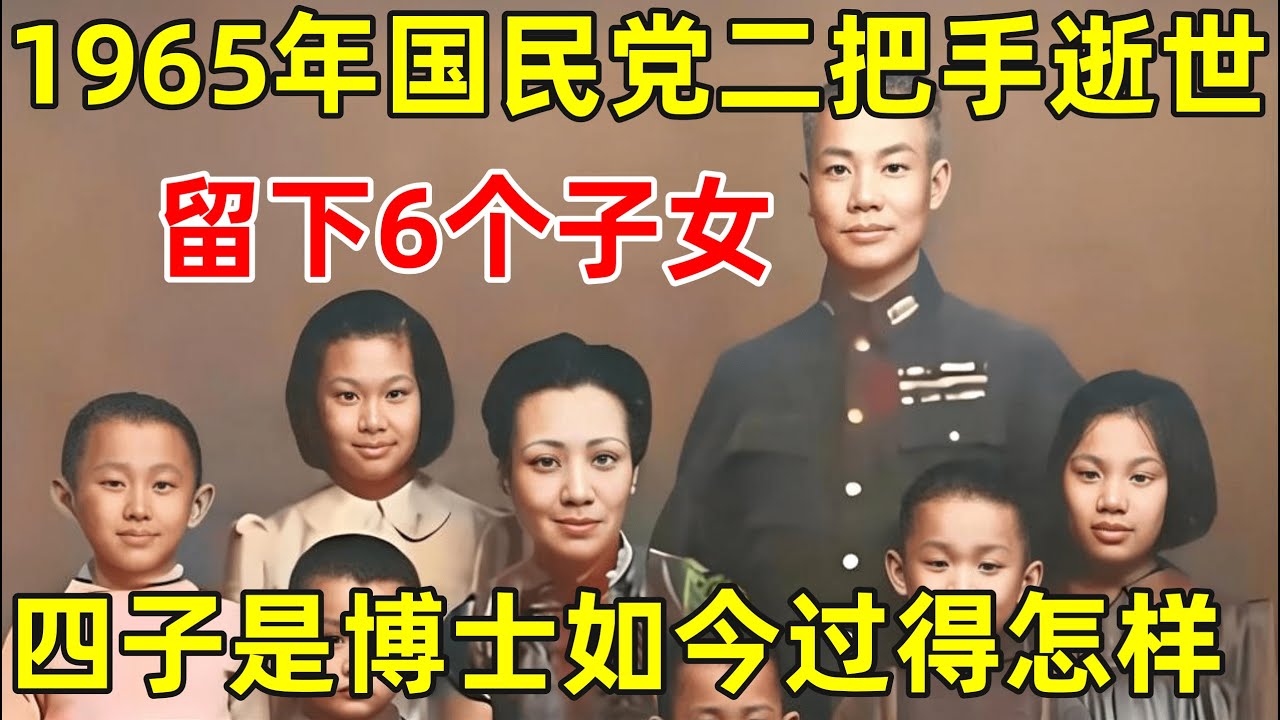 1965年国民党二把手陈诚逝世,留下6个子女,全是栋梁之才四子全部博士,如今过得怎样了【昨天的历史】#陈诚
