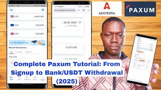 How To Create And Withdraw From Paxum In Adsterra Payments Explained