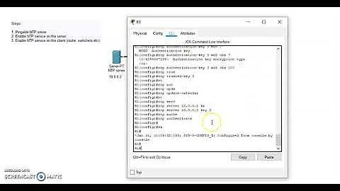 NTP using authentication | Cisco Packet Tracer