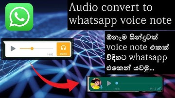 How To convert audio to whatsapp voice note | #voice #whatsapp #HD