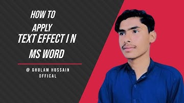 MS word| word| how to apply glow effect on text in  MS word
