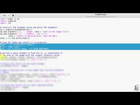 51  Detecting a bright spot using open cv