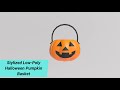 Stylized Low-Poly Halloween Pumpkin Basket