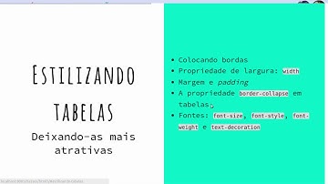[Aula 4 - tópico 3] Estilizando tabelas HTML com CSS