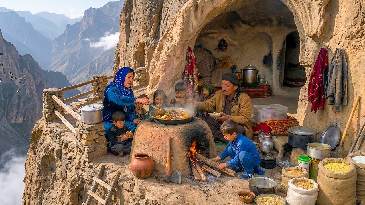 How This Family Survives Living in a Cave | Afghanistan Rural Life ...
