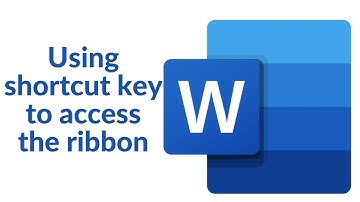 Using shortcut key to access the ribbon