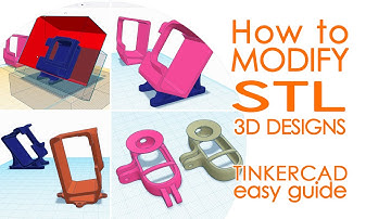 How to modify STL files with Tinkercad - split, cut and combine any STL design from thingiverse etc