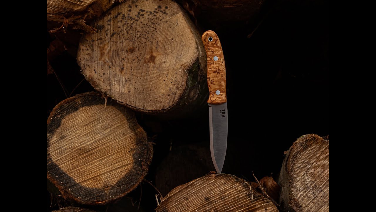 TBS Wildcat Pocket Knife - Curly Birch