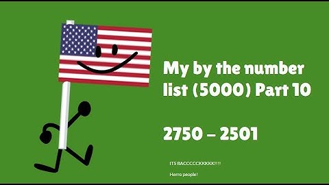 My by the Numbers List (5000) Part 10 (2750 - 2501)