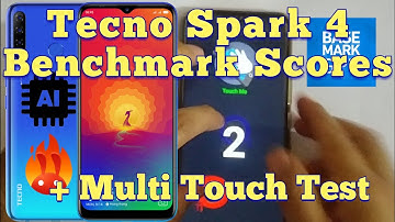 Tecno Spark 4 Benchmarks + Multi Touch Test - Antutu Benchmark Score | AI | Basemark
