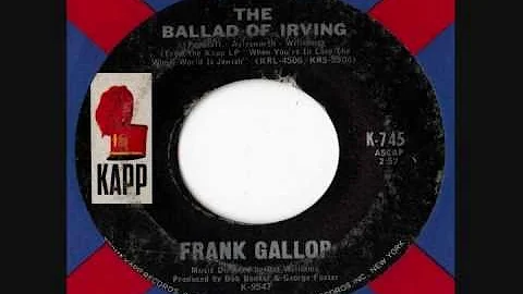 Frank Gallop - The Ballad Of Irving