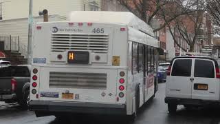 MTA NYCT: 2012 NFI C40LF #465 on the B11 to Midwood departing 50 St/8 Av