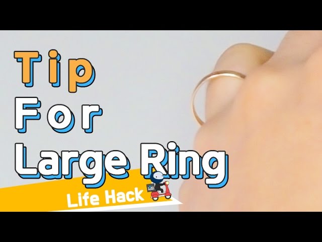 Here's an easy hack if you need a quick fix for a ring that's too big.