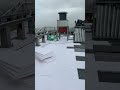 Roof insulation of 22-story buildings is underway.