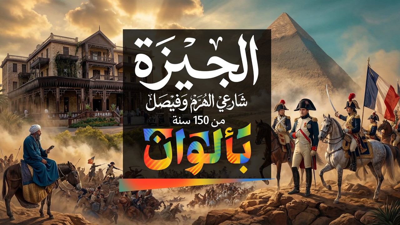 الجيزة قبل 150 سنة بالألوان | رحلة عبر الزمن 4K