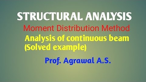 Lect69-Analysis of continuous beam by MDM( Solved example) I ASA