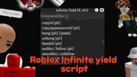 Roblox Infinite Yield Inf Yield OP script Pastebin 2024