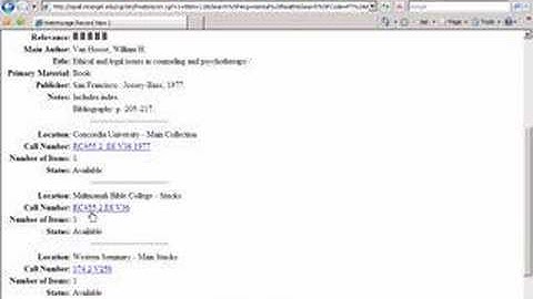 Requesting books from other libraries at Corban College